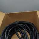 75FT 5/8 Heavy Duty Rubber Garden Hose - 200psi Working, 1000psi Burst - Hot/Cold Water - Five-Layered Braiding for Durability - Versatile for Gardening, Agriculture, Construction(Black)