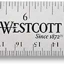 Westcott Stainless Steel Ruler Set with Non-Slip Cork Backing, Easy to Read Etched Markings, Flexible and Sturdy Design, for Crafting, Office, Classroom, Back to School Supplies, 12-Inch