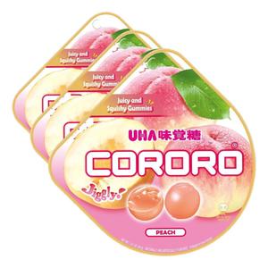 UHA Mikakuto Cororo Peach, 1.41 Oz, 3 Pack BBD: 2026.09.11