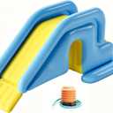 Inflatable Pool Slide Universal for Backyard - Summer Swimming Pool Water Slide, Swimming Water Slide, Compatible with All Inflatable Pools (Ice Blue)