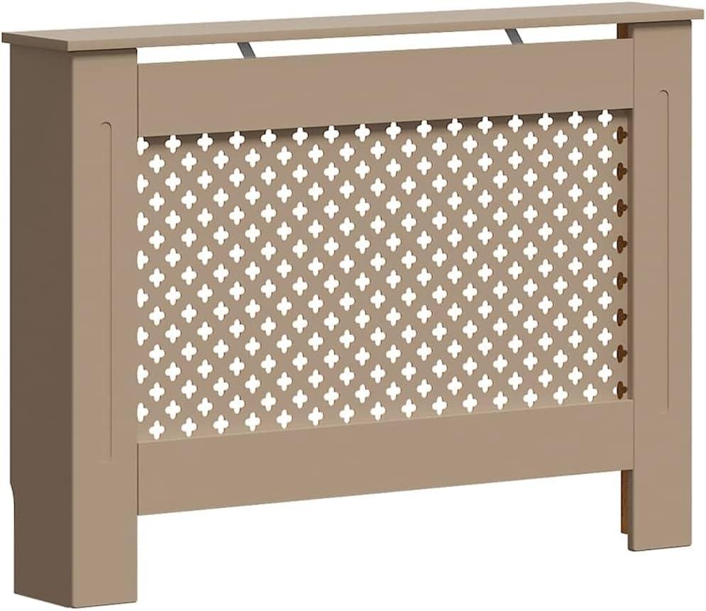 vidaXL Radiator Cover, Radiator Guard for Home Office, Heater Cover for Living Room Decorative, Heating Cabinet Protective Cover, Brown MDF, 44.1" x 7.5" x 32.1"