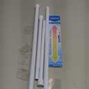 AIZESI 2pcs Spring Tension Rods Adjustable 26 to 39 inch Small Tension Curtain Rod No Drilling Expandable Spring Loaded Curtain Rod,Suitable for Doors and Windows 28 to 36 inch, White