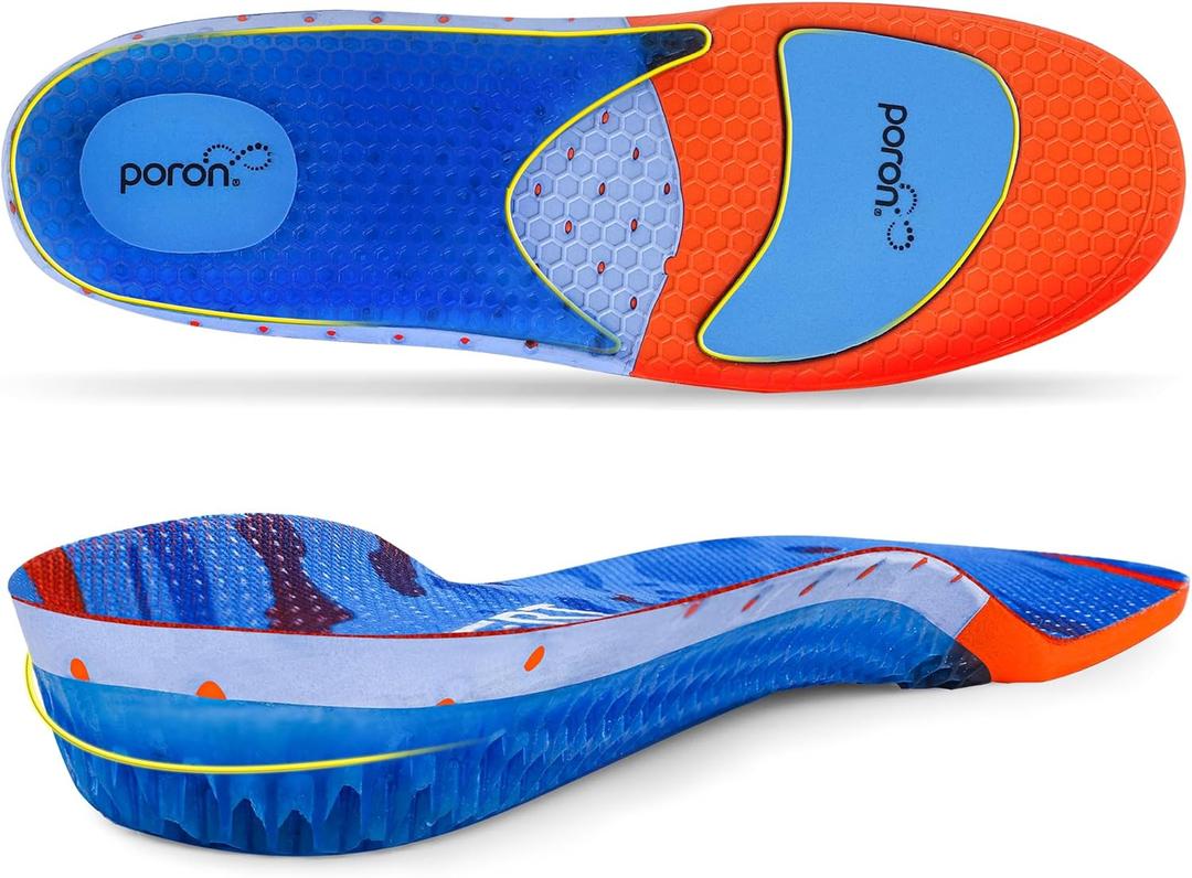 Gel Work Boots Insoles with Poron Cushion Anti-Fatigue Shock Absorption for Comfort Standing All Day, Arch Support Shoe Inserts, Size: G| Men 10-10.5 / Women 12-12.5(Men/Women)