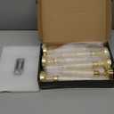 6 PCS Flameless Candles with Timer, Flickering Flameless LED Pillar Candles for Romantic Ambiance with Embedded Star String, Acrylic Battery Perated Fake Candles for Home Decoration (Gold)