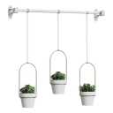 Hanging Planters 3-in-1 Indoor Plant Flower Pot Holder - White/Gold