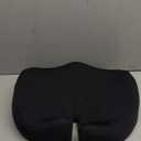 Seat Cushion for Long Sitting Hours on Office/Home Chair, Car, Wheelchair, Memory Foam Sciatica Pain Relief Pillow, Seat Cushion for Hip, Tailbone, Coccyx Pain, Black (Large)