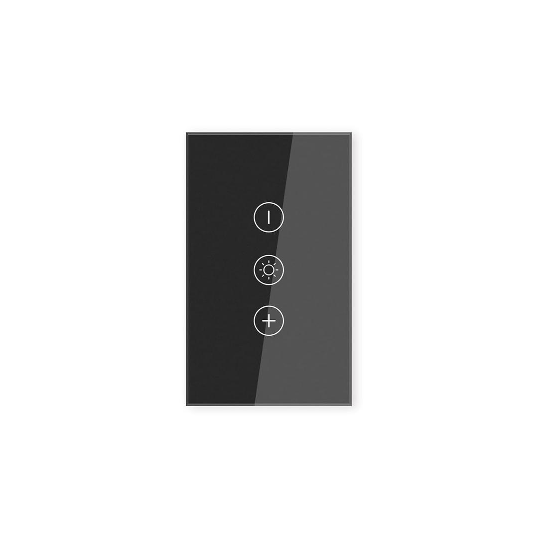 Smart Dimmer Switch Need Neutral Wire No Hub Required,2.4GHz Wi-Fi Light Switch APP Control Work with Tuya and Smart Life,FCC Certified,Smart Home Device 110/220VAC,Black Dimmer