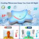 Cervical Neck Pillow for Neck Pain Relief, Ergonomic Memory Foam Contour Pillow for Sleeping, Cooling Butterfly Pillow for Back,Side,Stomach Sleepers, Orthopedic Bed Pillow for Neck Support(White)