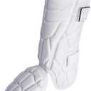 Batter’s Baseball Leg Guard, Youth Shin and Foot Shield for Batting, Baseball Ankle Guard with Adjustable Straps, Suitable for Both Right and Left Feet, White