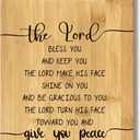 FONDCANYON Christian Religious Gifts For Women, The Lord Bless You And Keep You Christian Kitchen Bamboo Cutting Board Decor, Christian Scripture Biblical Kitchen Cutting Boards Gifts For Women