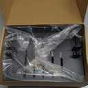 LUKETURE Desk Side Storage, 2 Tier Steel Hanging Organizer, No Drill Side Desk Organizer, Laptop Holder, with Pen Holder, Hanging Table Storage for Office Home, Fits Flat Edge Tables 0.3" to 2.8" (Black)