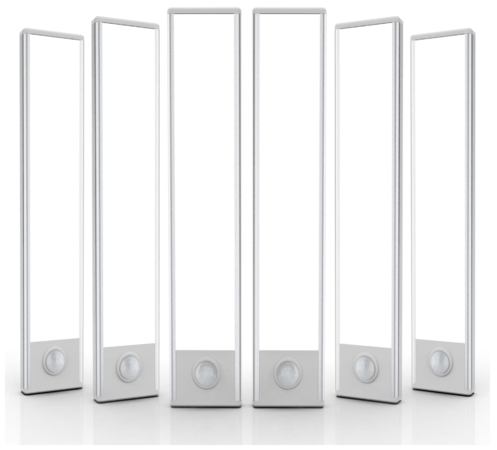 6 Pack Under Cabinet Lights Wireless, 50 LED Motion Sensor Light Indoor Rechargeable Magnetic Closet Lights Battery Operated, Under Counter Lights for Kitchen, Wardrobe, Hallway, Stairs