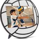 Volleyball Picture Frame 5x7 Sport Themed Wooden Photo Frame Volleyball Tabletop Picture Frame for Home Table Display Party Decorations Birthday Gifts for Men Coach Teams