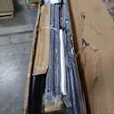 Twin Size Loft Bed with L-Shaped Desk, LED Lights,Charging Station, Industrial Heavy Duty Metal Loft Bed Frame with 3 Storage Shelves and 3 Fabric Drawers, Safety Guard & Ladder, Vintage Brown