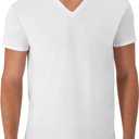 Hanes Men's Undershirts T-Shirt Pack, V-Neck Cotton Tees for Men, Moisture-Wicking, Odor Control, White Multi-Pack (White, L)