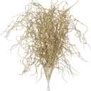 Sea Team 36-Pack Artificial Glitter Vine Twig Ornaments, Decorative Curly Beard Sticks, Glittery Stems, Picks, Branches for Christmas Tree, Small Vase, Holiday, Wedding, Party (12 Inches, Gold)