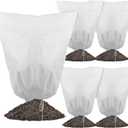 Gardzen 5-Pack Plant Cover Drawstring Tree Cover, Winter Freeze Plant Protection, Tree Jacket Frost Blanket for Outdoor Plants, 31" x 40"