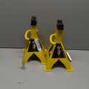 YELLOW JACKET Car Jack Stands 3 Ton with Double Locking and Large Foot Base for Lifting SUVS, Heavy Duty Steel, 6600 lb Capacity, 1 Pair, Yellow