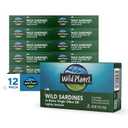 Wild Planet Wild Sardines in Extra Virgin Olive Oil, Lightly Smoked, Tinned Fish, Sustainably Wild-Caught, Non-GMO, Kosher, Gluten Free, 4.4. Ounce (Pack of 12) Best By 01/08/2030