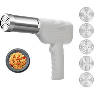 Handheld Electric Pasta Maker, 5-in-1 Cordless Pasta Maker Machine, Portable Noodle Maker with Noodle Molds, Automatic Noodle Press Machine, Homemade Spaghetti Maker For Kitchen