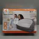 Twin Size Air Mattress Inflatable SofaDouble Inflatable Chair for Adults-Flodable Blow Up Couch Lounger-Portable Air Sofa for Indoor Living/Tent Camping/Outdoor ActivitieDark Brown (Khaki)