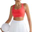 RUNNING GIRL High Impact Sports Bras for Women, High Support Running Sports Bra Moulded Cup Strappy Sports Bras (Red, S)