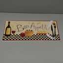 Stupell Home Dcor Bon Appetit Kitchen Wall Plaque, 7 x 0.5 x 17, Proudly Made in USA