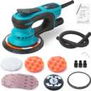 Electric Random Orbital Sander 5/6 Inch-350W Powerful Brushless Motor-7 Variable Speed 4000-10000RPM Sander-For Polishing, Scratch Removi,Primary Wood and Panel Processing-With Dust Collector