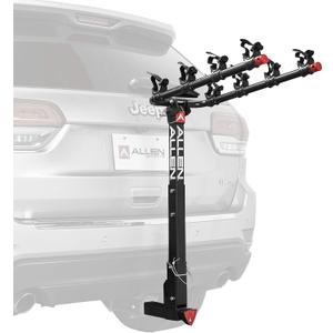 Allen Sports Deluxe Locking Quick Release 4-Bike Carrier for 2 Inch Hitch, Model 542QR, Black