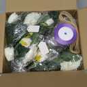 Sggvecsy 6Pcs 46.5Ft Artificial Rose Vine Fake Flower Garland Floral Garland Faux Silk Hanging Vine Rose Ivy Vines for Wedding Arch Party Wall Garden Ceremony Background Outdoor Decor (White)