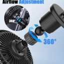 USB Car Vent Fan with Hooked Bracket: 5V/1A Portable Cooling Clip Fans for Car Air Vent Powerful 3 Speeds Quiet Brushless Motor Rotatable Clip-on Cooler for Most Vehicle Van Truck SUV RV Not Battery