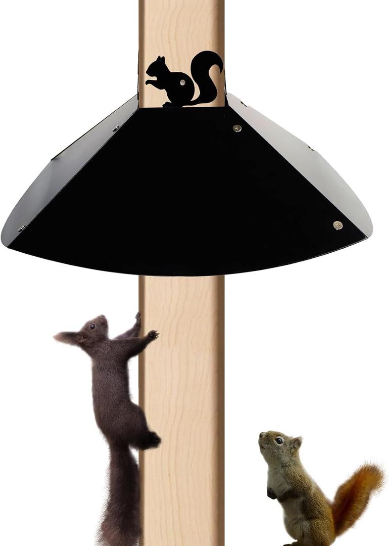 Metal Squirrel Baffle for 4x4 Post, 18 Inch Baffle for Bird Feeder, Outside Wooden Pole Mount Squirrel Guards for Bird Feeders to Deter Squirrels,Raccoons (4x4)