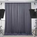 10 ft x 10 ft Wrinkle Free Charcoal Backdrop Curtain for Parties, Dark Grey Polyester Photo Backdrop Drapes for Baby Shower Wedding Engagement Birthday Party Backdrop Stand,5ft x 10ft 2 Panels (5'(W) x 10'(H), 2 panels)