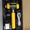 Electric Grill Brush, Grill Cleaner with LED Light, with 800 RPM Motor, 304 Removable Stainless Steel Brush Head, Cordless & Type-C Rechargeable for BBQ, Heavy Duty Grill Cleaning Tool (Yellow)