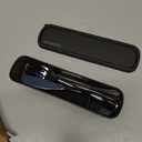 Portable Utensils Set with Case, 4pcs Stainless Steel Reusable Silverware for Lunch Camping School Picnic Workplace Travel, Lunch Box Includ Fork Spoon Knife,Easy to clean,Dishwasher Safe(Black)