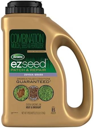 Scotts EZ Seed Patch and Repair Zoysia Grass - Combination Mulch, Lawn Grass Seed and Lawn Fertilizer, Covers Up to 85 sq. ft., 3.75 lb.
