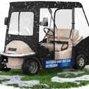 Cholila Cover Golf Cart Enclosure - 2 Passenger Driving Enclosure for EZGO TXT RXV - Golf Cart Rain Cover with Upgrade 600D Oxford and PVC - Equipped with Strong YKK Door Zipper