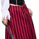 EraSpooky Womens Adult Pirate Costume (One Size, Red)