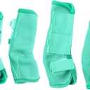 Fly Boots for Horses Set of 4, Non-Slip Horse Fly Boots, Comfy Airflow Mesh, No More Stomping & Horsefly Nuisance Green Full