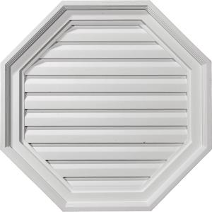Ekena Millwork 22"W x 22"H x 1 1/8"P, Octagon Gable Vent Louver, Functional