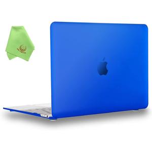 UESWILL Smooth Soft Touch Matte Hard Shell Case Cover Compatible with MacBook 12 inch with Retina Display (Model: A1534) + Microfibre Cleaning Cloth, Royal Blue
