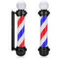 Noverlife 34in Barber Pole LED Sign, Barber Shop Pole Red Blue White Stripes Light, Classic Hair Salon Open Sign, Traditional Barbershop Ideas Wall Mount Rotating Light Waterproof Save Energy Lamp