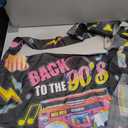 90s Party Decorations 80s Disco Theme Birthday Party Supplies with Back to the 90's Backdrop Tablecloth Happy Birthday Banner 90s Balloon Arch Kit and Cake Toppers