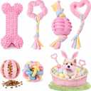 Squeaky Goose Chew Toy: Adorable Teething Fun for Small and Medium Dogs (Blue) (6 Pack Pink Chew Toys)