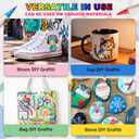 60 Colors Dual Tip Acrylic Paint Pens Markers Dual Tip Markers Art Canvas Kit Paint Brushes for Canvas Painting Drawing Graffiti Waterproof and Colorfast
