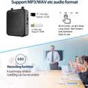Portable Voice Amplifier, 30W 2800mAh Bluetooth Rechargeable Personal Voice Amplifier with Microphone Headset, Pa Systems Speaker for Multiple Locations Classroom, Meetings and Outdoors