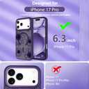 OOK Purple Case Design for iPhone 17 Pro Case, Compatible with MagSafe, Cute Sunflower Floral Blooms Design Frosted Shockproof for Women Girls Magnetic Phone Cover - Purple Flower