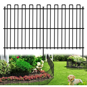 15 Panels No Dig Animal Barrier Fence, 32in(H) x 30ft(L) Garden Edging Border Fencing, Rustproof Metal Stakes Decorative Garden Fence, Dog Digging Defense Fencing Barrier for Outdoor, Yard, Patio
No Dig Outdoor Fence, Unknown Brand, Unknown Size, Some Bent Posts