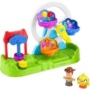 Fisher-Price Little People Disney Pixar Toy Story Ferris Wheel | Playset with Woody & Ducky Figures, Pretend Play for Toddlers & Kids Ages 18+ Months