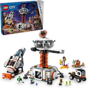 LEGO City Space Base and Rocket Launchpad, Planet Exploration Toy, Building Kit for Creative Role Play, Rocket Ship Toy for Kids Ages 8 Plus, 6 Minifigures, Robot and 2 Alien Action Figures, 60434